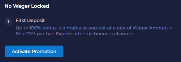 The No Wager Lock Welcome Bonus  Rainbet