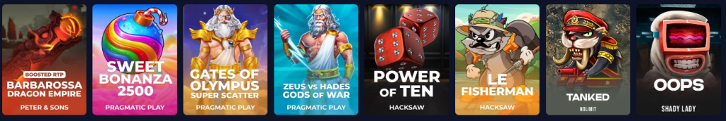 Games of the Online Casino Rainbet